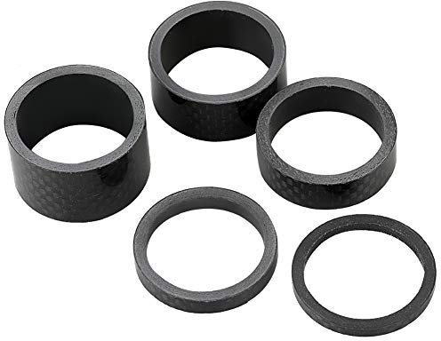 VGEBY 5 Stücke Headset Spacer, 3/5/10/15/20 MM Fahrrad Headset Washer Carbon Gabelschaft Spacer für Mountainbike Fahrräder Und Ersatzteile