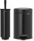 DJI Brabantia Pedal Bin Newicon with plastic inner Bucket, Matt Black - 3 L with Toilet Brush and Holder - Black