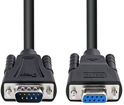 DTECH DB9 RS232 Serial Cable Extension Male to Female 9 Pin Straight Through for Compute Monitor Cable(3m,Black