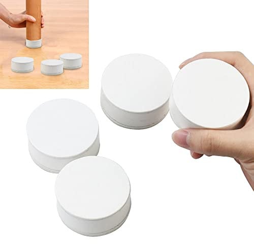 BUZIFU 1.2 Möbelerhöhung aus Karbonstahl Selbstklebende Möbelerhöhung Betthöher rutschfeste Tischerhöher Sofaerhöher, 6cm im Durchmesser, Fügt 3 cm Höhe zu Möbel, Schrank, Schreibtisch, Sofa