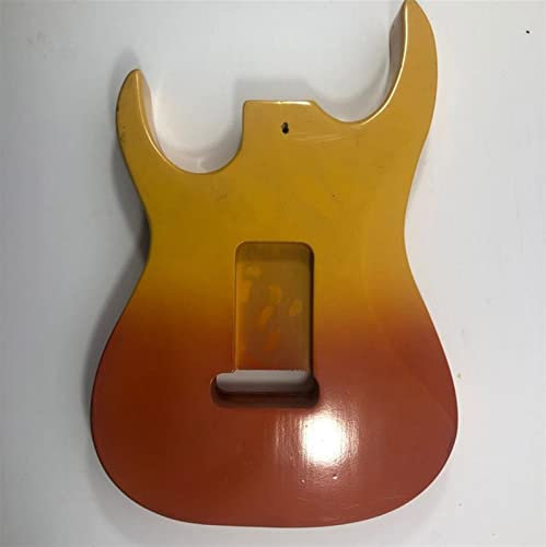 FLFL DIY Bausatz Gitarre E-Gitarre Aus Hochwertigen Paulownia-Holz-Halbfertigern Unvollendeter Gitarrenbausat