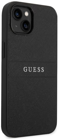 Guess GUHCP14MPSASBBK Hülle für iPhone 14 Plus 17.0 cm schwarz Saffiano Strap