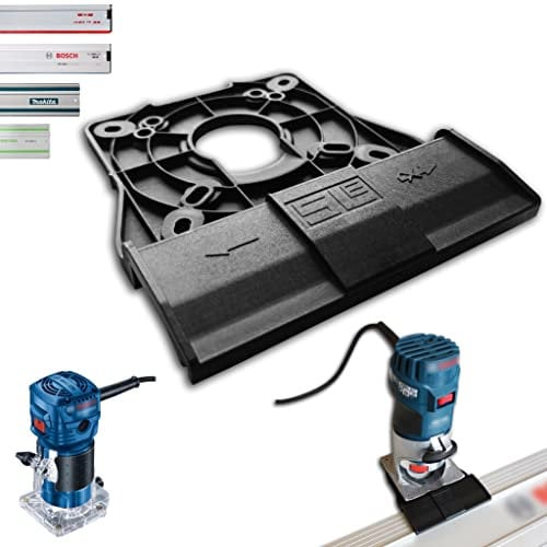SLE Profi Führungsschienenadapter für Bosch GLF 55-6 / GKF 500/550 für Makita/Bosch/Festool/Mafell Führungsschiene Oberfräse Kantenfräse Adapter