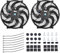 BATONECO 14 Electric Radiator Cooling Fan Mounting Kit, 12V Cooling Radiator Fan with 90W 900 CFM Slim High Performance Universal (Black 2PCS)