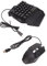 Dpofirs Einhand RGB Gaming Tastatur und Hintergrundbeleuchtete Maus Kombination, Einhand Tastatur Maus Set, Kabelgebunden, 35 Tasten, RGB Hintergrundbeleuchtung, Tragbare Spieltastatur