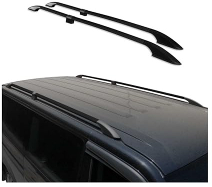 OMAC Dachreling Dachgepäckträger kompatibel mit Ford Transit Connect 2002-2014 L3 Alu Schwarz