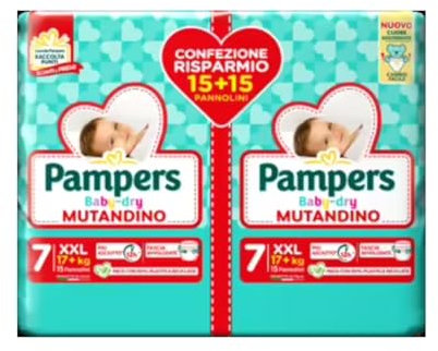 Pampers Baby Dry Höschen & Fit Prime XXL, Vorratsformat, 90 Windeln, Größe 7 (17+ kg), 1 Monat Online-Fitnessstudio als Geschenk