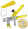 SDLDEER Tile Leveling System 1.5mm, 300 Pcs Tile Spacers Clips with 100 Pcs Resuable Wedges and 1 Tile Leveling Pliers for Tile and Floor Tile Spacers Wall Installation