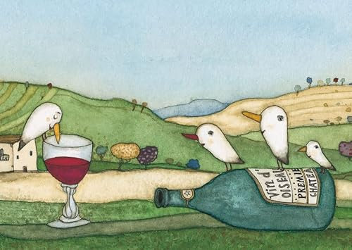 Postkarte A6 +++ LUSTIG von modern times +++ EIN BESONDERER JAHRGANG +++ BK.EDITION © AQUARELL VON HOLGER KOCH