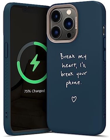 CYRILL von Spigen Color Brick Kompatibel mit iPhone 13 Pro (6.1) [Kompatibel mit MagSafe] Magnetisches Kabelloses Laden Dünn Handyhülle Muster Case - (Heartbreak - Deepsea)