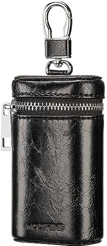 MOLSHINE Étui universel en cuir pour clé de voiture Faraday, protecteur de porte-clés bloquant le signal RFID de voiture, brouilleur de boîtier anti-piratage (noir)