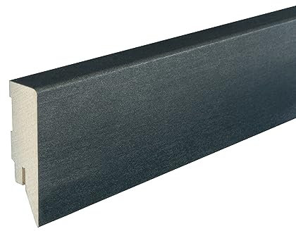 Kosche | Plinthe | Topline | MDF | 16 x 58 x 2500 mm | Gris | Plinthe | Haute qualité | Robuste | 25 mètres