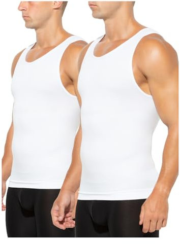 Casey Kevin Shapewear Herren Bauchweg Unterhemd Body Shaper Für Männer Compression Tank Top Herren Kompression Unterhemden(2er Pack)