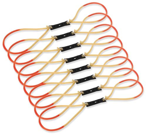 Chihutown 8Pcs Slingshot Replacement Band Double Rubber Band Slingshot Elastic Bands can be Used for Hunting slingshots as Elastic Bands and Catapult Tubing for Outdoor Camping Hunting Shooting
