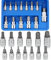 nutmanel Douilles à Six Pans, 13 pcs Jeu de Douilles à Embouts, Douille Allen Entraînement en Acier S2 Premium, Hex Douilles à Embouts Intérieurs, Métriques Taille de 2mm - 14mm 1/4 3/8 1/2