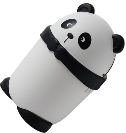 PRETYZOOM Poubelle Compacte Panda Pour Garçons Et Filles En Polypropylène Avec Couvercle