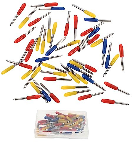 Lurrose 50pièces Lames De Remplacement pour Cutter De Découpe pour Vinyle Tissu Et Autres Matériaux