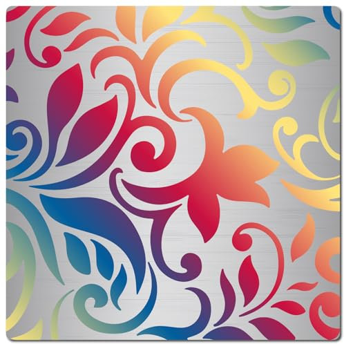 GORGECRAFT Metallschablone Mit Baumrankenblättern Wiederverwendbar Edelstahl Blumenranken Pflanzen-Lesezeichen Malvorlage Schablonen Zum Gravieren Brandmalerei Journaling Holzbrennen DIY-Basteln 16cm