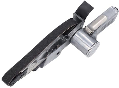 Pneumatic Tool Air Belt Sander, 16000RPM Air Sanding Belt Machine Air Belt Sander Air Powered Belt Sander 3/8 Air Belt Grinder for Aluminium, Iron, Steel, Metal Polishing