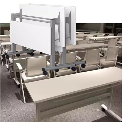 Konferenztisch Besprechungstisch Klappbarer Büro-Empfang Besprechungstisch Modern/Zusammenklappbar, 2er-Pack Mobil Konferenz-/ Schulungstisch, Mit Großer Tischplatte Und Stahlgestell, Arbeitszimmer-S