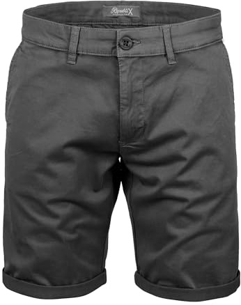 REPUBLIX Herren Chinoshorts Männer Kurze Bermuda Hose Regular Fit R7030 Anthrazit W38