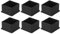 QUARKZMAN 6Pcs Embouts de Pieds de Chaise Carrés en PVC, 50mm x 50mm OD, Noirs, pour Protéger Les Pieds de Meubles de Table, Les Couvercles de Pieds de Chaise, Les Protecteurs de Sol