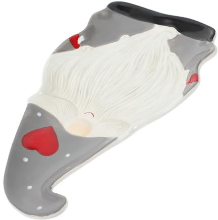 TOPBATHY Piatto Di Natale in Ceramica A Forma Di Babbo Natale Piatto Di in Ceramica Per Insalata Dessert Bistecca Pasta