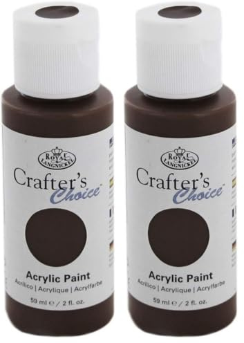 Royal & Langnickel 1430212540 Raw Umber Acrylic Paint - 59ml (Pack of 2)