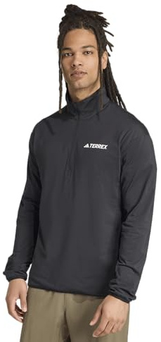 adidas Men's Terrex Multi Climawarm Half Zip Tech Fleece Hooded Sweatshirt (pack of 1)