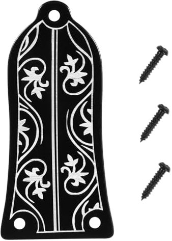 QUMIIRITY 2 Stücke Elektrische Gitarre Truss Rod Abdeckung Gr34 Abalone Blume Design 3 Löcher Glocke Form Für Gitarren