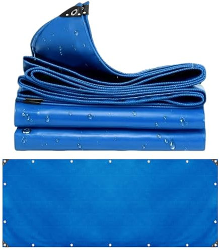 Toile Pergola 2x5.5 m 500g/m² Multi-usages bâche imperméable avec œillets Couverture de Haute densité LXX94W, Bleu