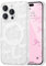 UEEBAI Magnetic for iPhone 16 Pro Max Case, Bow Case Compatible with MagSafe, Wireless Slim Clear Ribbon Aesthetic Phone Case Anti-Yellowing Shockproof Protective Cover for Women Girl - White