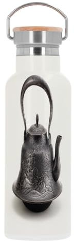Stainless Steel Insulated Bottle - Japanese Tea Pot Cast Iron Japanese Art The - 500 ml (17 oz)