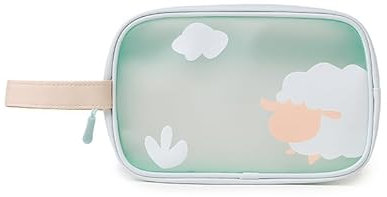 GreatRise Gesteppte Kosmetiktasche aus Baumwolle Reise Kulturbeutel Tragbare Make Up Tasche mit Reißverschluss Große Kapazität Organizer für Damen, für Toilettenartikel, Kosmetik, Zubehör Lächeln