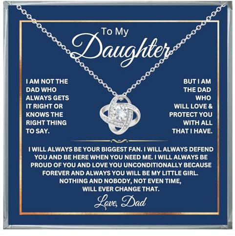 To My Daughter Necklace From Dad With Heartfelt Message, Father Daughter Gifts From Dad, Birthday Gift For Daughter Adult, Father Daughter Necklace, Daddy Daughter Gifts For My Daughter, Necklace For