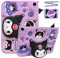 A-BEAUTY Kids Case Compatible with Samsung Galaxy Tab A8 10.5 Inch (SM-X200/X205/X207), Shockproof Silicone Protective Cover with Stand, Shoulder Strap, Purple