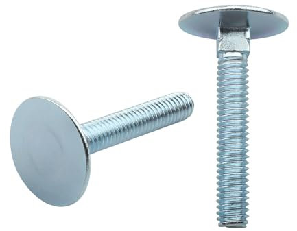 10 pezzi 014973239718 Bulloni per ascensore, 5/16-18 x 2 bulloni a testa piatta, zincati, resistenti alla ruggine