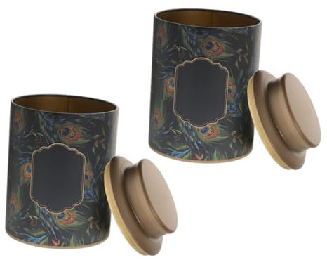 Alipis 2 Stück Tee Dose Teekanister Mit Und Klein Luftdicht Groß Container Halten Zinn Teedosen Kanister Aufbewahrungsbehälter Aufbewahrung Von Losen Teedosen Blue Weißblech