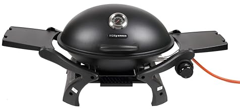 HCHyxnous Gasgrill Outdoor Camping Tragbarer Grilltisch Einzelbrenner usw (Schwarz)