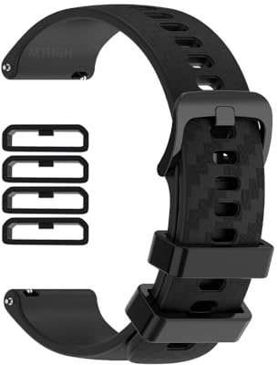 MTHGH 22 mm Cinturino per smartwatch con chiusura rapida da + 4 anelli di fissaggio, Fascia per Huawei GT, Bracciali di ricambio in morbido silicone per Huawei GT 2/2Pro/2e / 3/3Pro / 4/5/5Pro