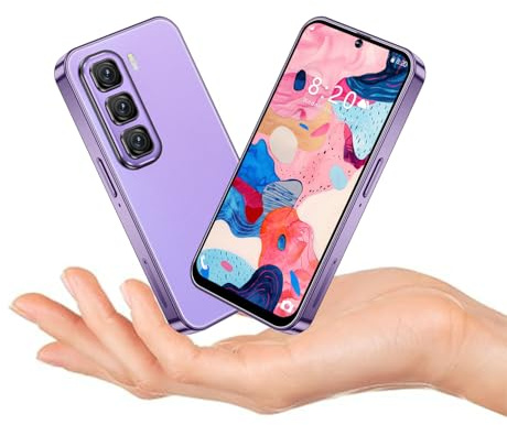 PrzTIk mini Smartphone for Kids, 4.0 Inch HD Screen, 16GB ROM (Expansion up to128GB), 2600mAh Large Battery, Face Recognition Android 10.0 Mobile Phone (Hote50mini - Purple)