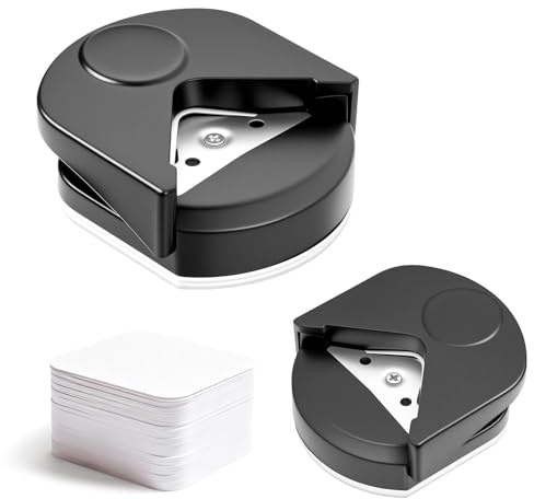 2 PcsCorner Rounder Punch, 4mm Corner Punch Cutter, Corner Cutters for Crafting, Professional Portable Paper Round Corners for Home Office DIY Crafts Postcard Scrapbook