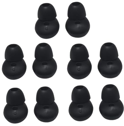 VICASKY 5 Paare Silikon Ohrpolster Ersatz Ear Gel Anti rutsch Headset Cover Kompatibel mit Samsung Gear Circle Funkkopfhörer Zubehör Schwarz