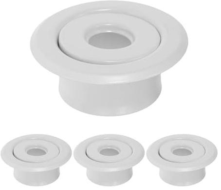 HOMSFOU 4pcs 24mm Fire Protection Sprinkler Trim Plates Flush Mount Escutcheon Cover Caps White Recessed Sprinkler Head Covers for Ceiling Installation in Commercial and Residential Use