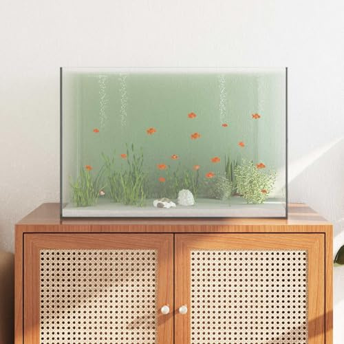 Aquarium 60 x 35 x 40 cm Glasbecken Rechteckig für Fische und Pflanzen 360 Grad Panoramasicht Transparenz
