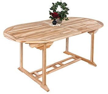 SAM Gartentisch Aruba, Auszieh-Tisch aus Teak-Holz (180-240 cm) Massivholz für Garten oder Terrasse, Braun