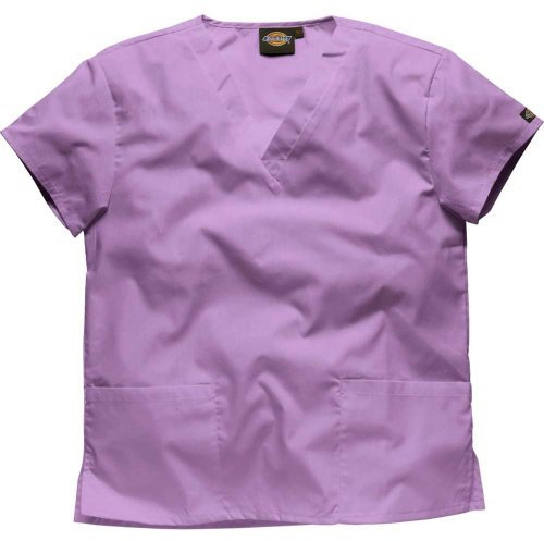 DICKIES WORKWEAR Schlupfhemd Medizin 2 Taschen mit V-Ausschnitt (XS, Flieder)