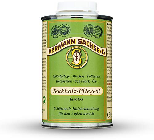 Teaköl Holzöl 0,5L für Außen - Holzschutz & Pflege für Gartenmöbel, Terrassen | Ideal für Teak, Lärche, Eiche, Akazie Bangkirai | Wetterfestes Teak Möbelöl für Hartholz