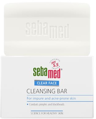 Sebamed Clear Face Teenage Cleansing Bar 100g - Effectively Reduces Pimples and Blackheads - For Impure and Acne Prone Skin
