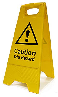 Centurion 'Caution Trip Hazard', Heavy Duty A Board, Double Sided Message, Lightweight & Easily Transportable With It's Integral Carry Handle, Yellow